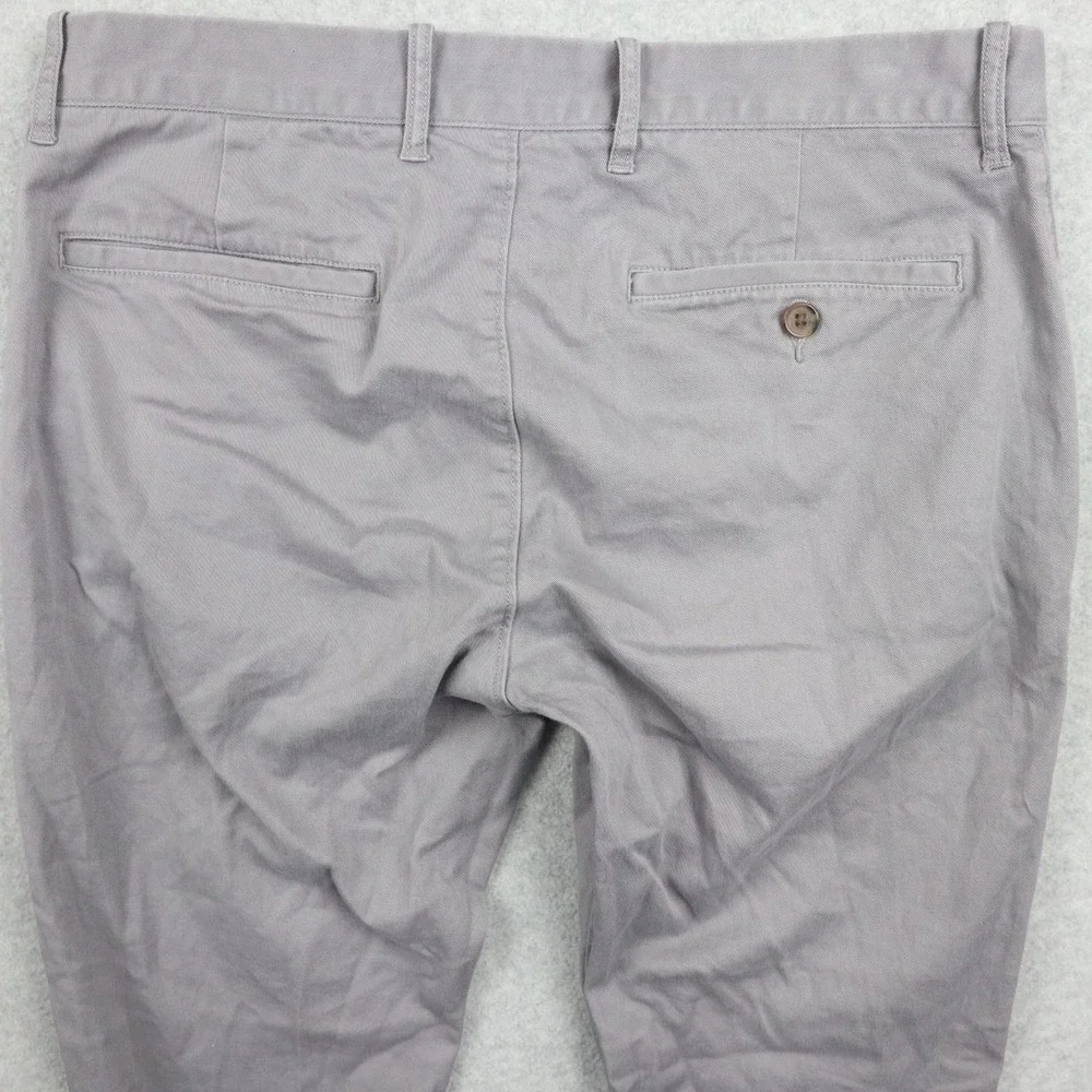 J Crew Pants Mens 32x30 Flex Slim Chino Business Casual Stretch Flat Front Gray‎